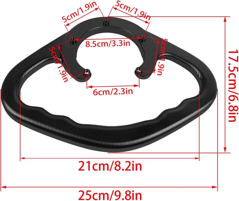 HAONEL Fuel Gas Tank Handle Motorcycle Rear Passenger Grab Bar Aluminum Replacement for Suzuki GSX-R 600 750 GSXR750 GSXR750 GSX650 GSXR600 GSX GSX-S1000 GSX-S1000F Accessories Aftermarket Parts - Image 5